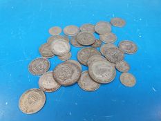 A quantity of pre-1947 silver UK coinage,