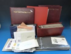 Six albums of GB first day covers and world stamps