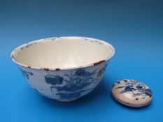 A 17th/18thC Chinese bowl and a covered pot