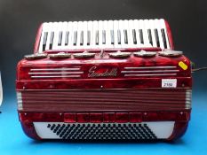 A c1970s Scandalli Polyphonic 120 bass piano accordion,