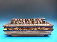 A mid to late 19thC flutina 24 mother of pearl shell shaped treble keys, spoon air button,