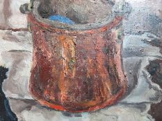 A framed oil on canvas 'Urn' signed and dated verso Susan Wilson RA 1997.