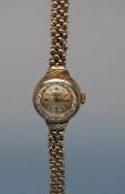 A hallmarked 9ct gold Enicar ladies' wristwatch  (14.
