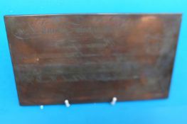 A provincial Nottingham bank note copper printing plate for a twenty pound note for John Ichabod &