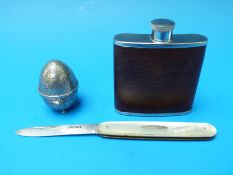 A mother-of-pearl handled hallmarked silver (Chester) fruit knife,