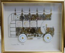 L Kersh clock parts montage depicting a London bus 1918