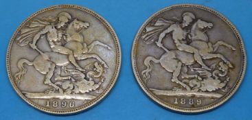 Two Victorian crowns,