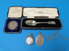 A Bristol Education Committee hallmarked silver medal, Martin & Co.