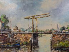 An acrylic on canvas of the bridge at Nijmegan