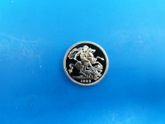 A 1993 proof gold full sovereign,