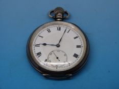 A keyless Rolex gentleman's pocket watch in a Dennison silver case (B'ham 1899)