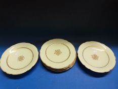 A dessert service with gilt decoration, probably Spode,