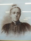A late 19thC/early 20thC framed photograph of a lady,