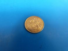 A 1907 gold half sovereign