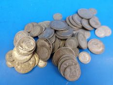 Approximately 630g of pre-1947 English silver coinage