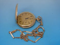 A gentleman's Viking full hunter pocket watch in gold plated case,