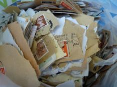A box of loose all world stamps