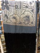 A fine 19th/20thC gold thread shawl