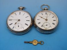 A silver cased open faced gentleman's pocket watch by Thomas Hall Coleman Kingston,