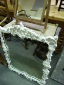 Mahogany over mantel mirror,