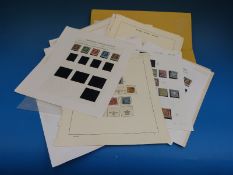 A folder of Bavarian stamps from 1873