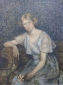 An oil on canvas of the Honorable Gladys Critchley Waring of the Waring family of Waring & Gillow,