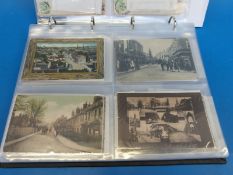 A ring binder of vintage postcards, mainly Edwardian,