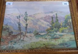 William Thornley: Watercolour of a possibly French rural scene (26.