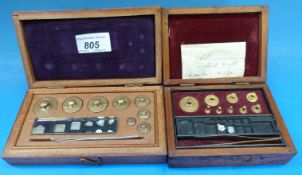 Two cased sets of weights,