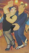 Beryl Cook print 'Dirty Dancing' signed in pencil to margin and embossed AGP lower left (49 x 27.