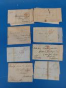 A quantity of early and mid 19thC letters and franked envelopes,