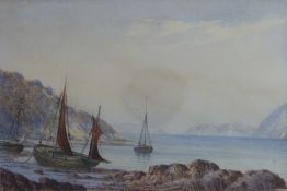 An English School watercolour of Trewarren, Milford Haven, another of Castle Hill,