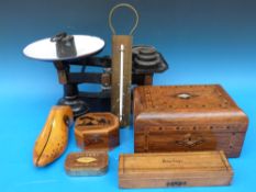 An inlaid box, pencil case,