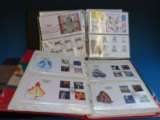 Three albums of GB first day covers 1990- 2010