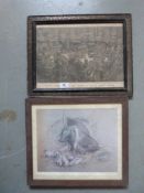 A quantity of 19thC and later prints/ engravings and other pictures to include Pears print,