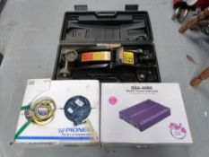 A Star Sound SSA-4060 amplifier together with a pair of Pioneer TS-A6976 in car speakers both in