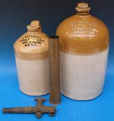 Two 19thC cider jars, one J Barnwell, Ross, the other Edwin Cook,