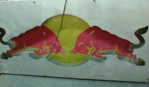 A Red Bull style illuminated advertising sign (100 x 200cm)