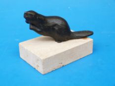 Limited edition beaver sculpture by Siggy Puchta 241 of 250,