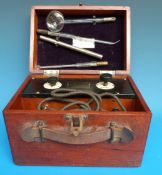 An Everay ultra violet ray high frequency generator and implements in fitted mahogany case