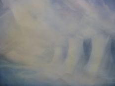 Janet F Jordan: Watercolour 'White Cooling Towers', signed and dated '83,