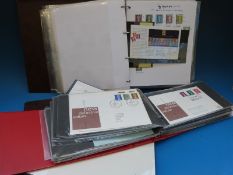 Four albums of GB QE II stamps including Machins and covers