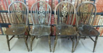 A four wheel back dining chairs