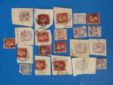 A collection of Victorian stamps and 11 penny reds, 9 mauves,