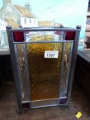 Tiffany style shade and square shade with leaded glass decoration