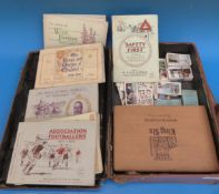 A suitcase of cigarette cards, loose and in albums, John Player and W.D, H.O.