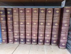 Chambers Encyclopaedia (10 volumes) half leather, raised spines, gilt lettering,