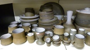 A Stoneware dinner and tea service, over 100 pieces,