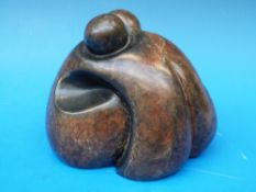 A modern limited edition bronze of two figures embracing, numbered 2/30 and monogrammed possibly CJ,