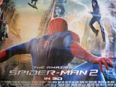 Eight cinema posters for Spider Man 2, Superman of Steel, Transformers Age of Extinction,